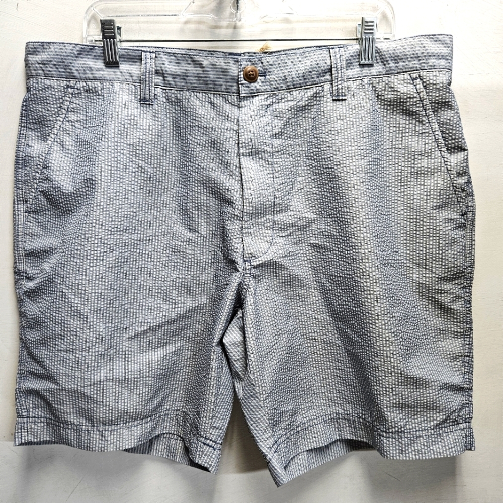 Grayers Seersucker Drawcord Shorts navy blue stripe new NWT ~ mens size 38 waist